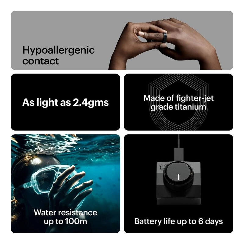 Ring AIR - Size 7 Matte Grey