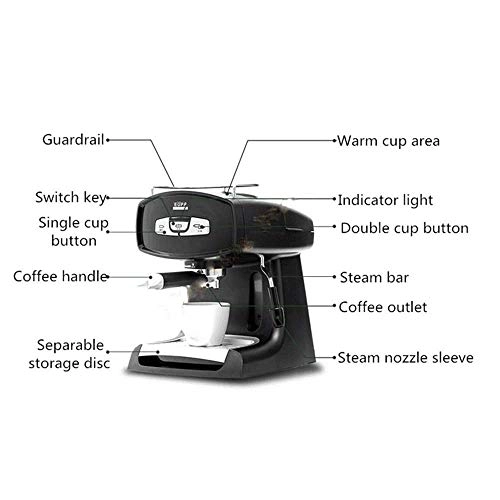 Steam Coffee Machine - Semi-Automatic Removable Tank