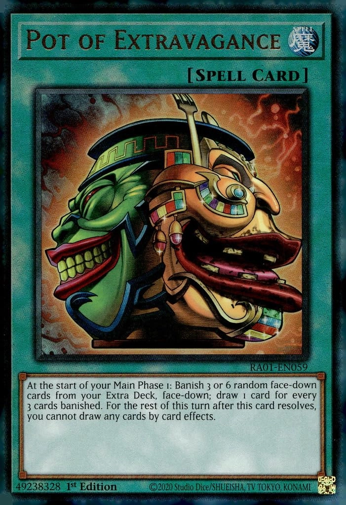 Yu-Gi-Oh! Pot of Extravagance RA01-EN059 - English Prismatic Ultimate Rare 1st Edition