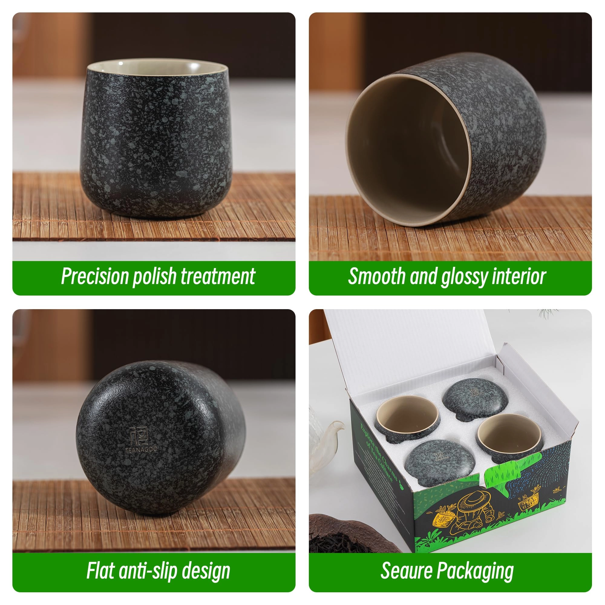 Japanese Tea Cup - 4 pcs - Modern - 205 ml