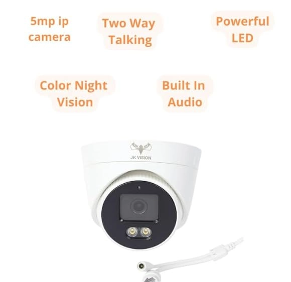 Bullet Camera - 5MP + Dome Camera + NVR - 8 channels + Hard Disk - 2000 gigabyte + Cat6 Cable + RJ45 Connector