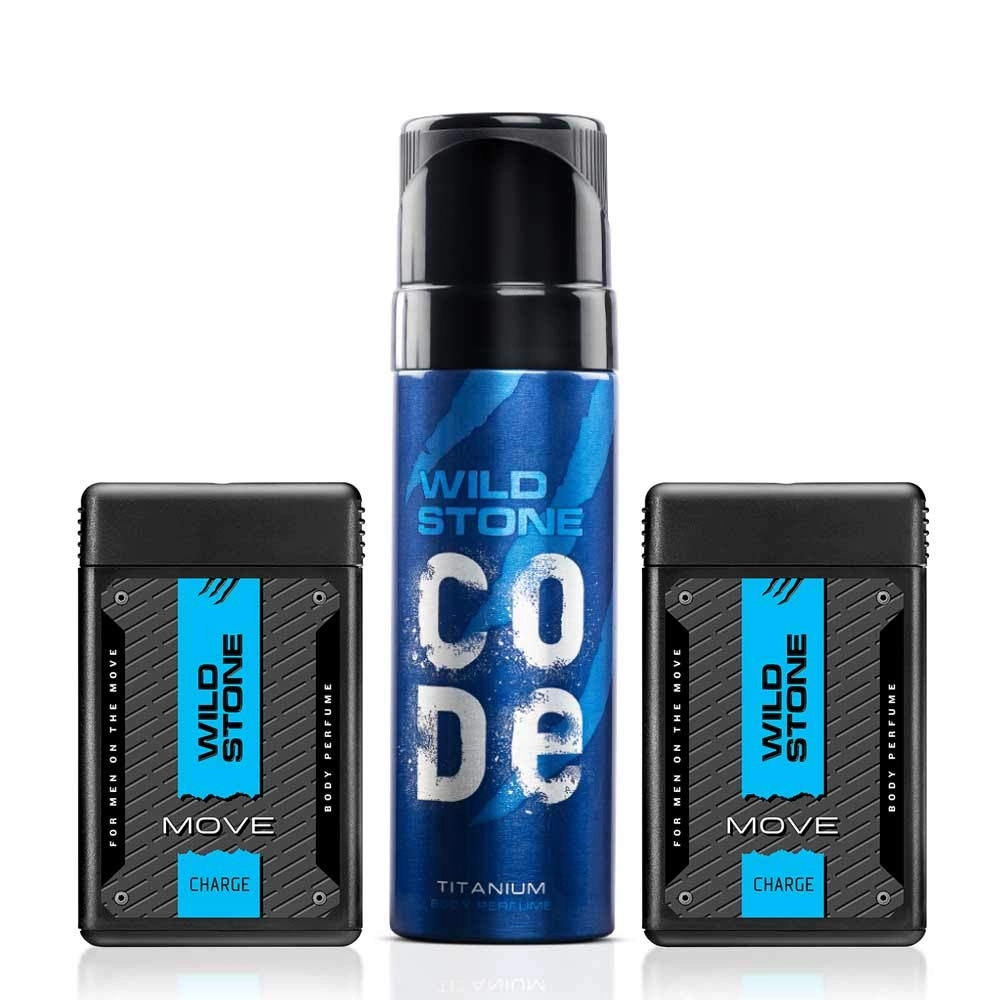 Charge Pocket Perfume + Titanium Body Perfume - Spray 3 piece(s)