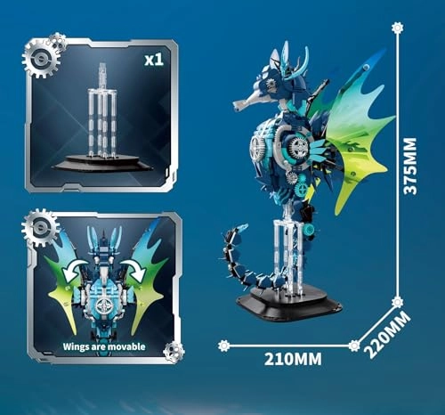 Mechanical Seahorse (7011) - Steampunk Moveable Parts