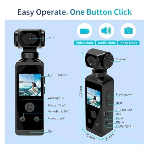 Pocket Action Camera - 4K 30FPS