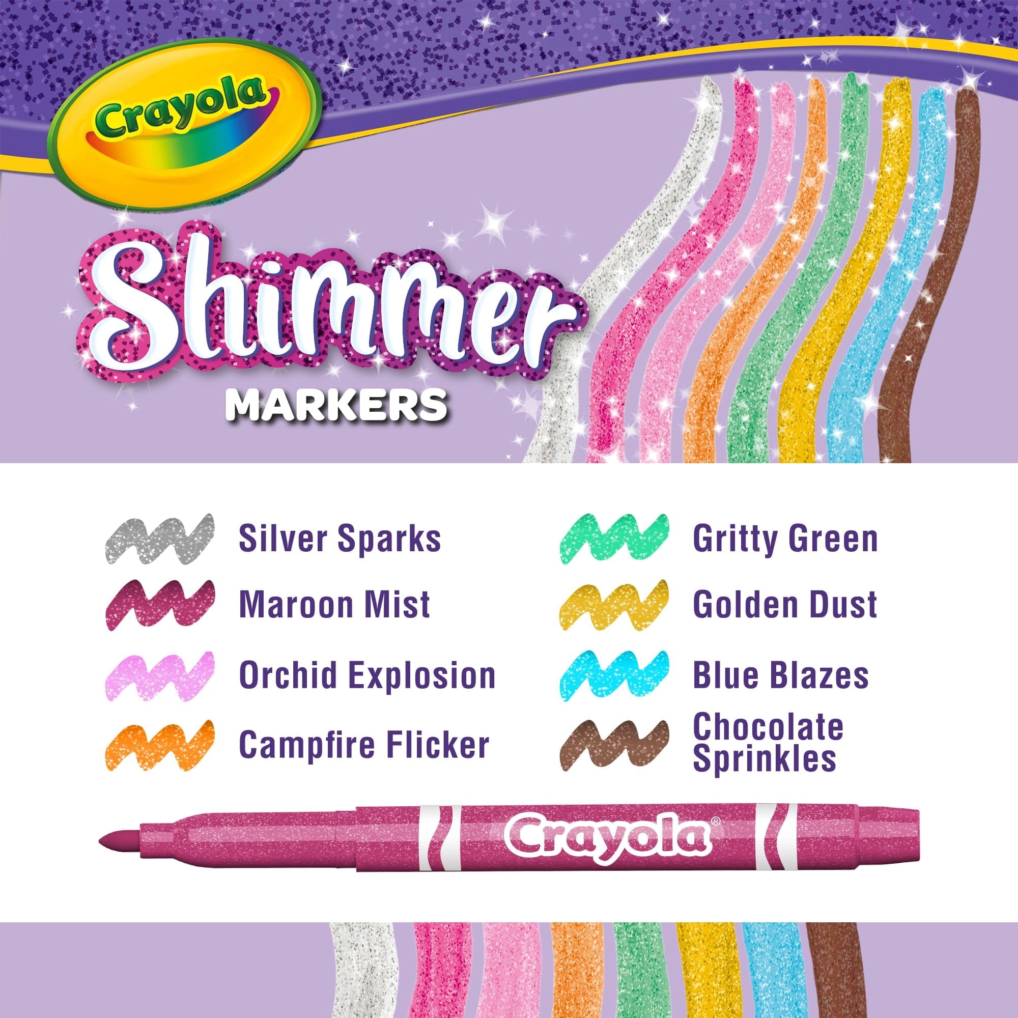 Shimmer Markers - Multicolour Chisel