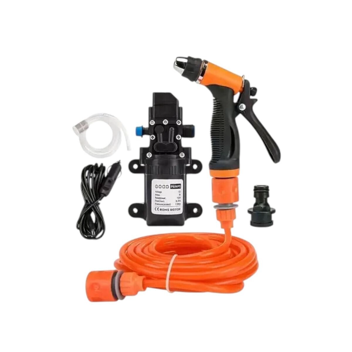 Tradeo Portable High-Pressure Car Washer - 60W DC 12V Adjustable Spray Gun