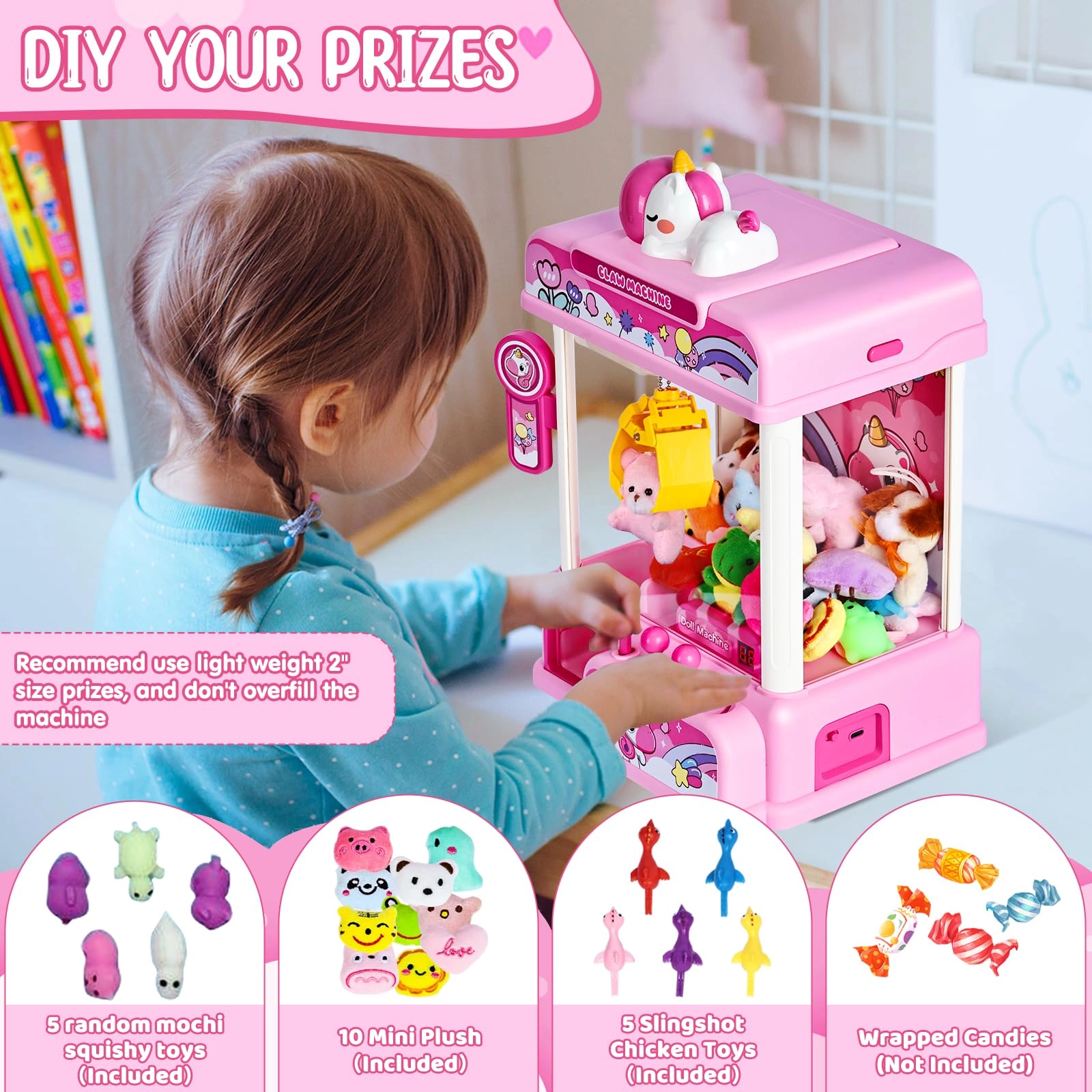 CWLAKON Mini Claw Machine Unicorns - 3 years+