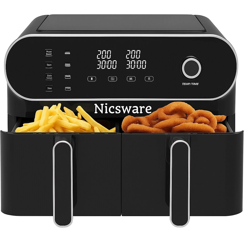 Nicsware Dual Basket Digital Air Fryer - 5.5L