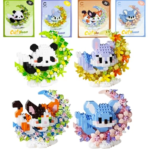 Micro Building Block Sets - Fox Pig Dog Cat Animal, Cartoon