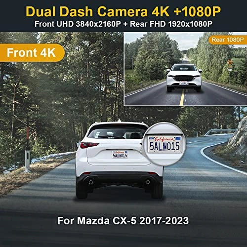 OBD- Front 4K and Rear 1080P 3840 X 2160 for Mazda CX5
