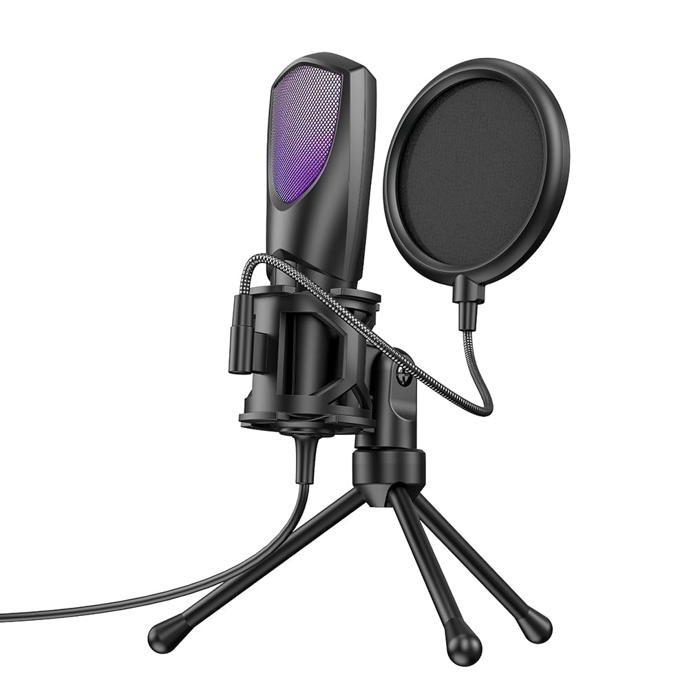 Bopfimer Desktop Condenser USB Microphone RGB