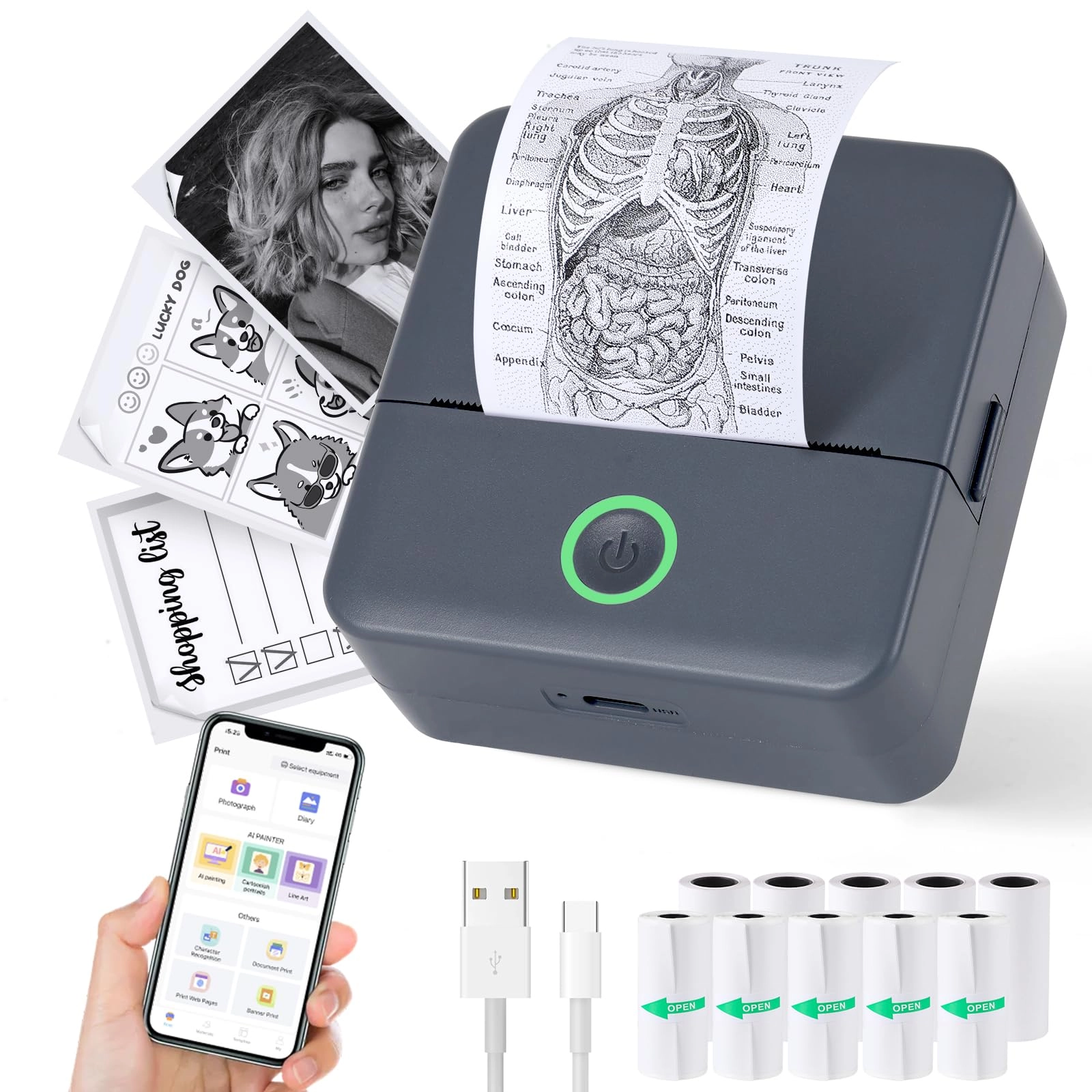 Print Pods Mini Printer - Thermal 52x350mm