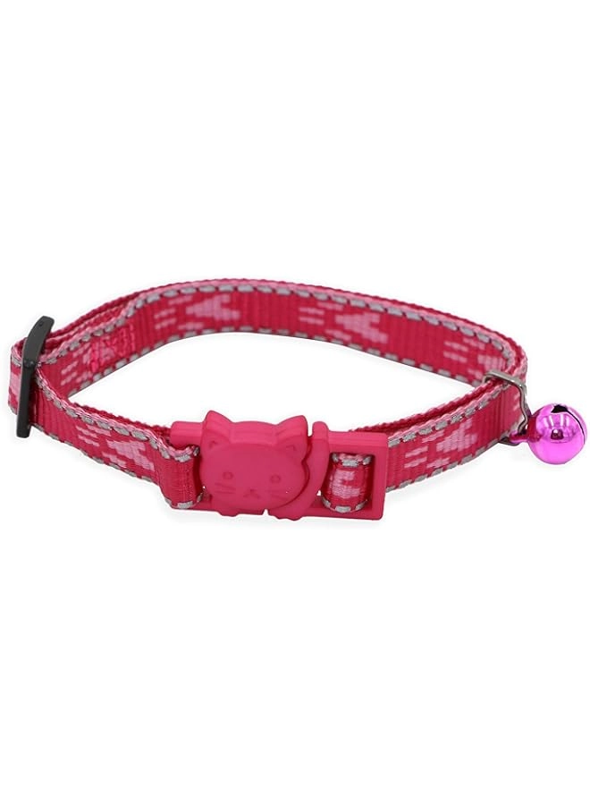 HuHa Mart Cat Collar - Breakaway Snap Button Tomato Red