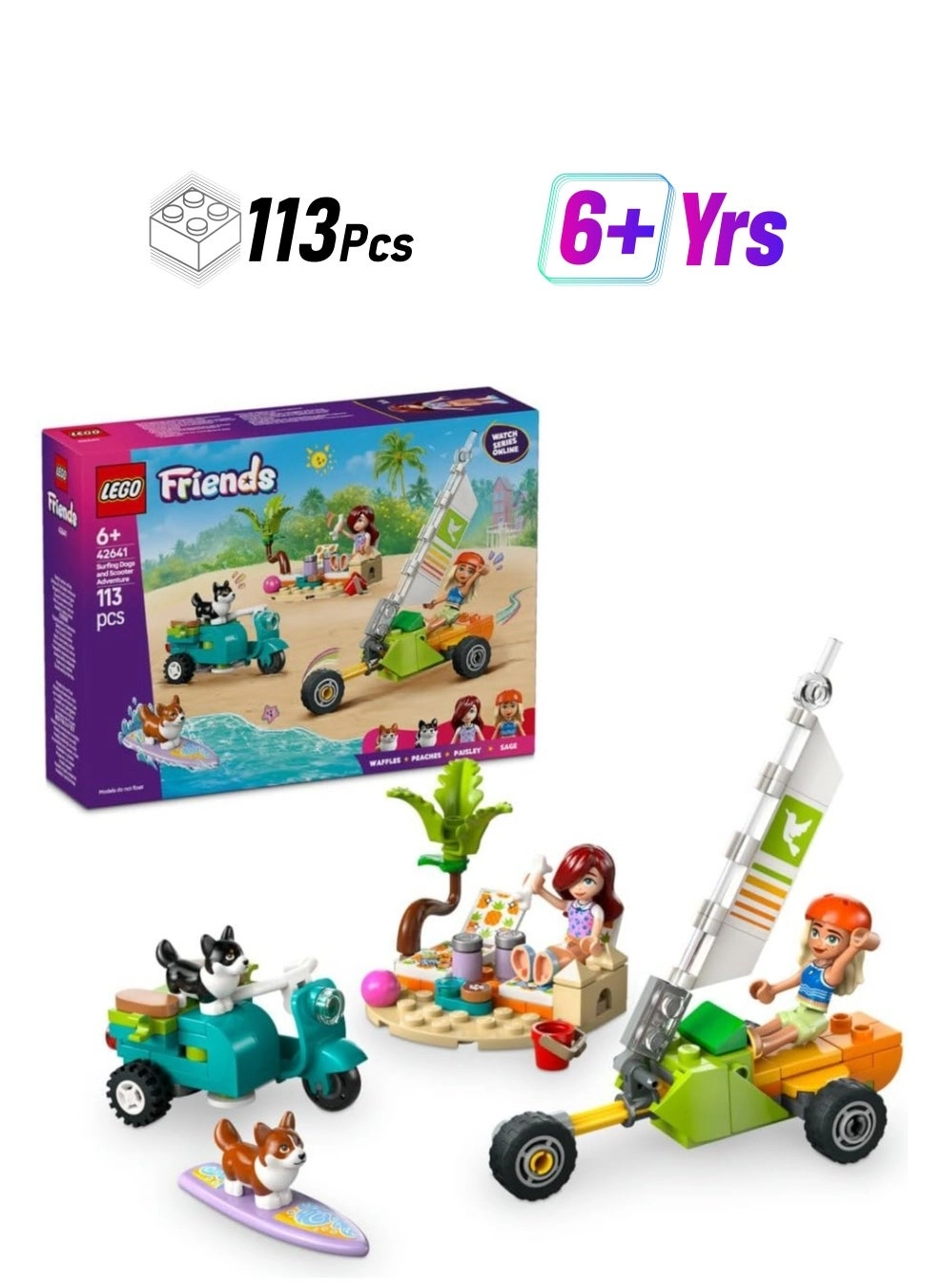 Friends Surfing Dogs and Scooter Adventure (42641)