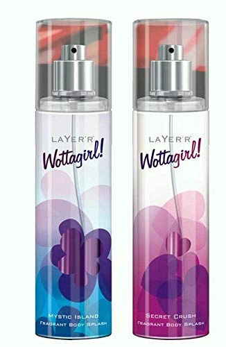 Layer'r Wottagirl Mystic Island Body Mist - 135ML + Wottagirl Secret Crush Body Mist