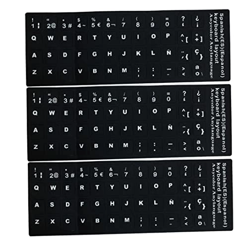 Keyboard Sticker - Black Spanish 3pcs