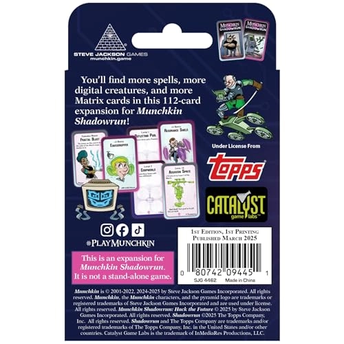 Munchkin Shadowrun Hack The Future - Card Game Expansion