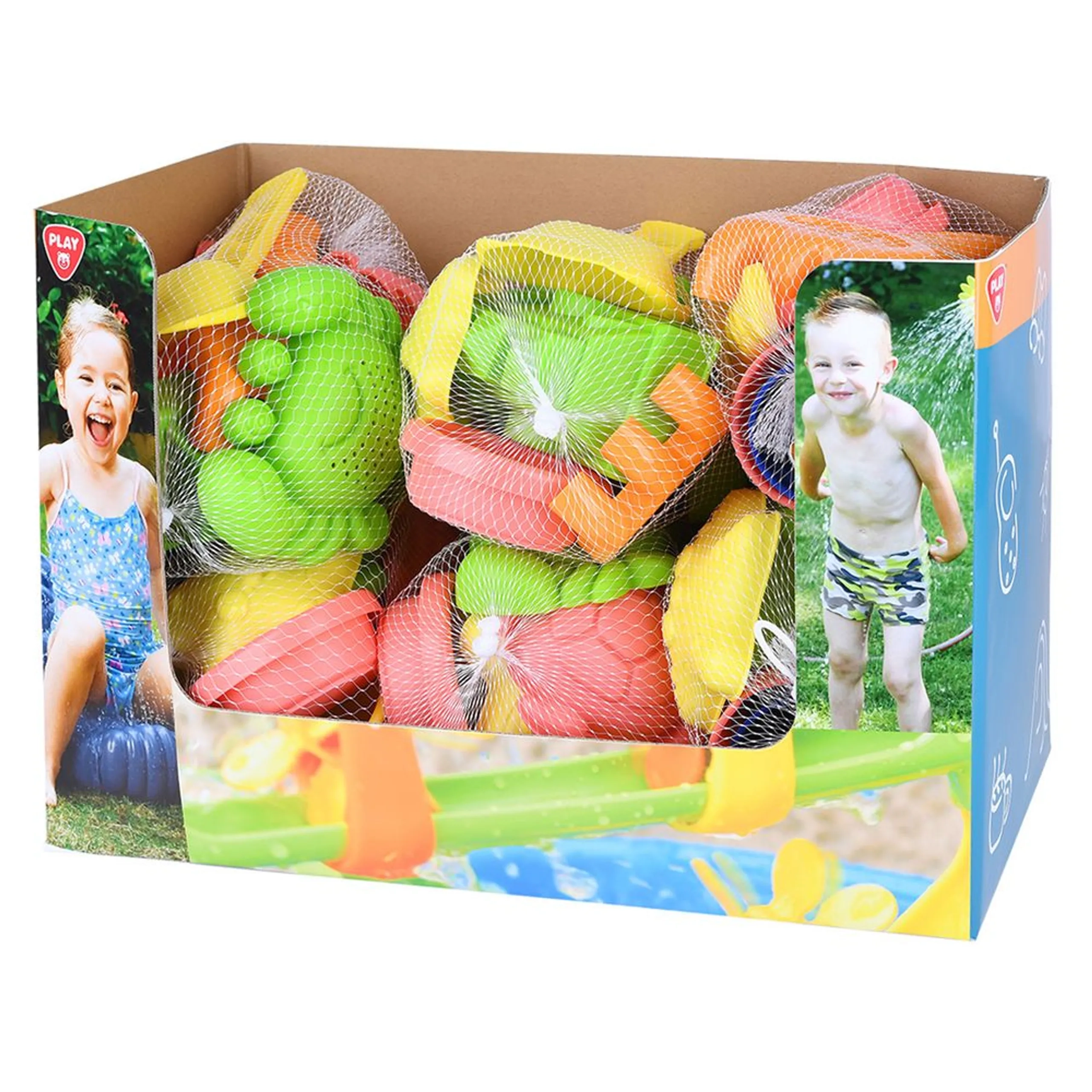 Sand Play & Mould Set - 9 Pcs Mesh Bag