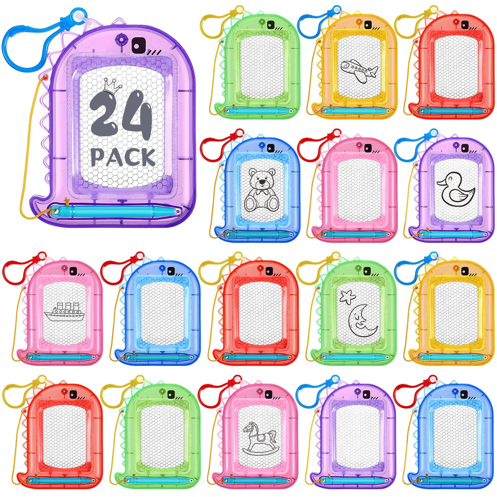 Outus Mini Magnetic Drawing Board Dinosaur - 24 pcs