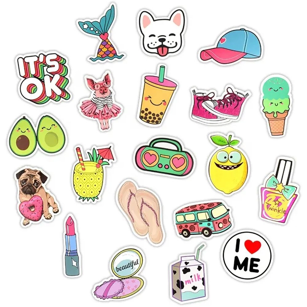 Waterproof Beach Style Stickers - 50pcs
