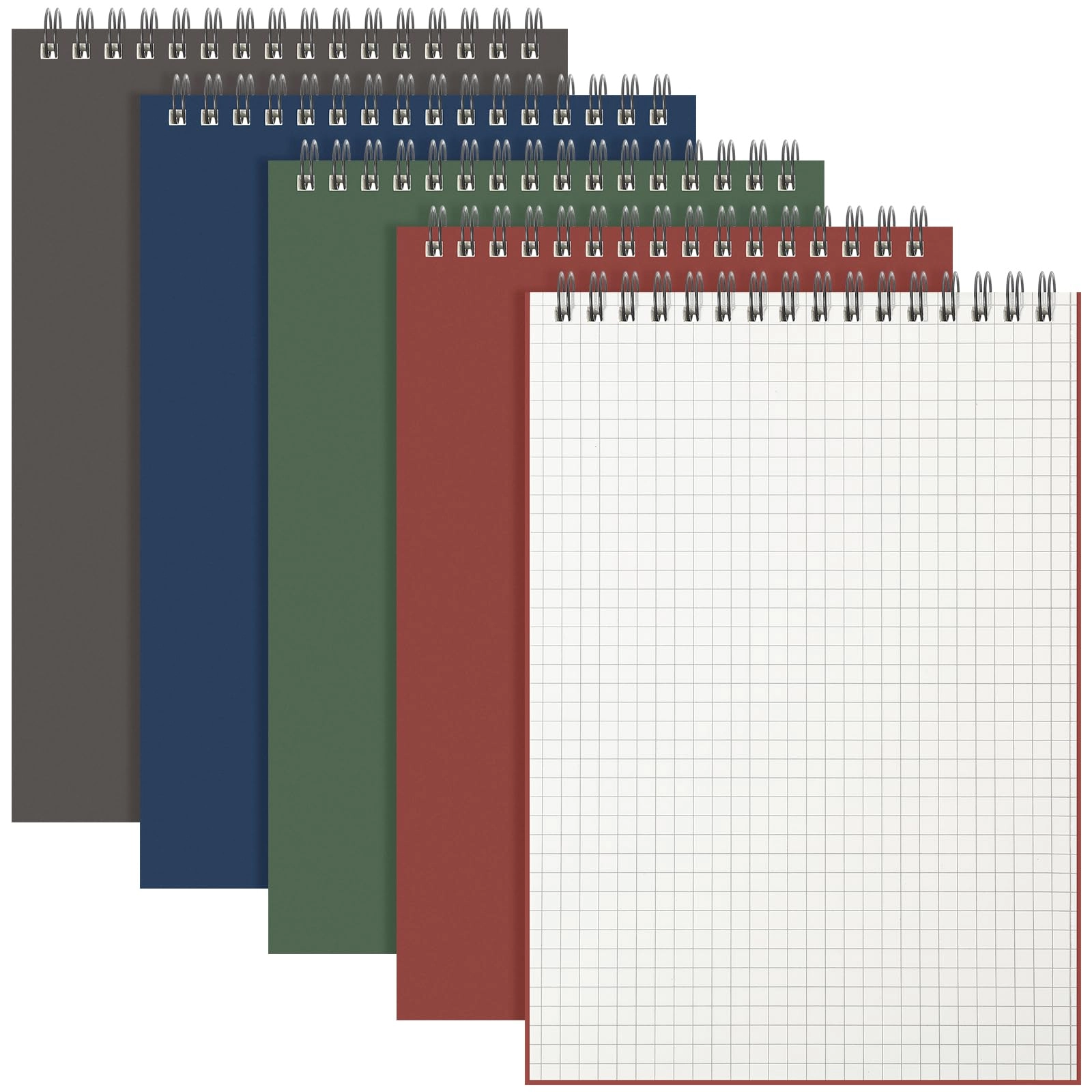 Engrowtic Graph Paper Spiral Notepad A5 Spiral - Grid 70 Sheets Pack