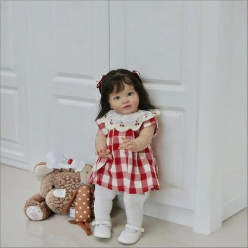 Pippa Reborn Baby Doll - 26 inch Cotton Vinyl Hand-rooted Curly Hair Ages 3+