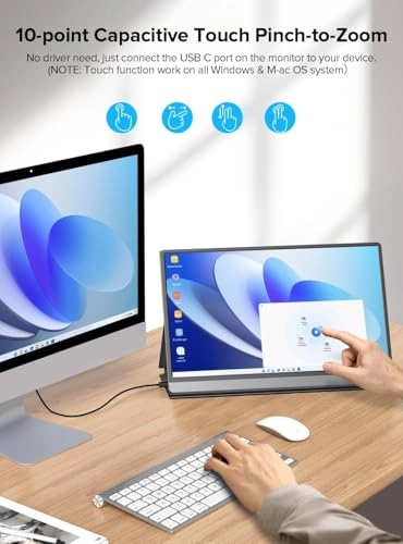 Portable Monitor Touchscreen - 81fab1b8-d1bf-421f-b898-9c6d54220555 15.6 Inches 1920x1080