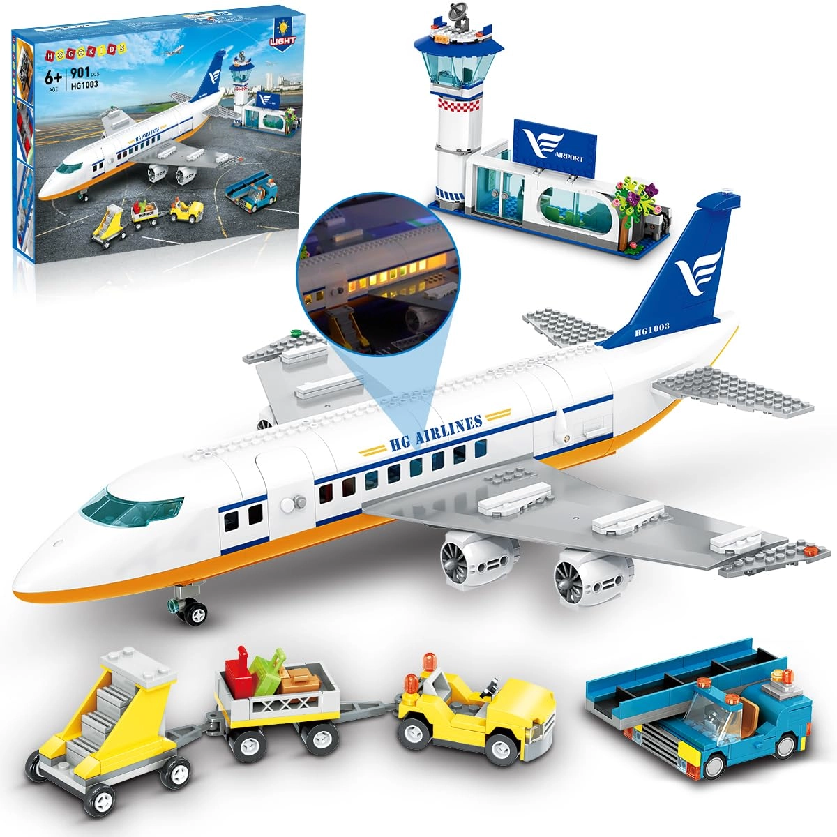 Hogokids City Passenger Airplane - 901 pcs