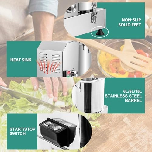 Electric Vegetable Chopper - Commercial Grade Stainless Steel Automatic 0-7mm