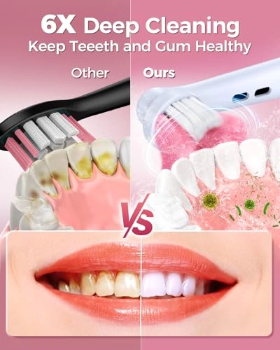 Rotating Electric Toothbrush - 8 Brush Heads 4 Modes 25-Day Battery Life