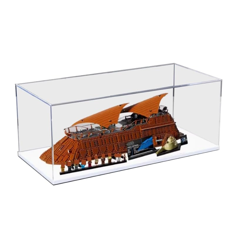 Clear Acrylic Display Case for Lego SW 75397 - 32.67x11.81x11.81in. Black Bottom+alloy Edge