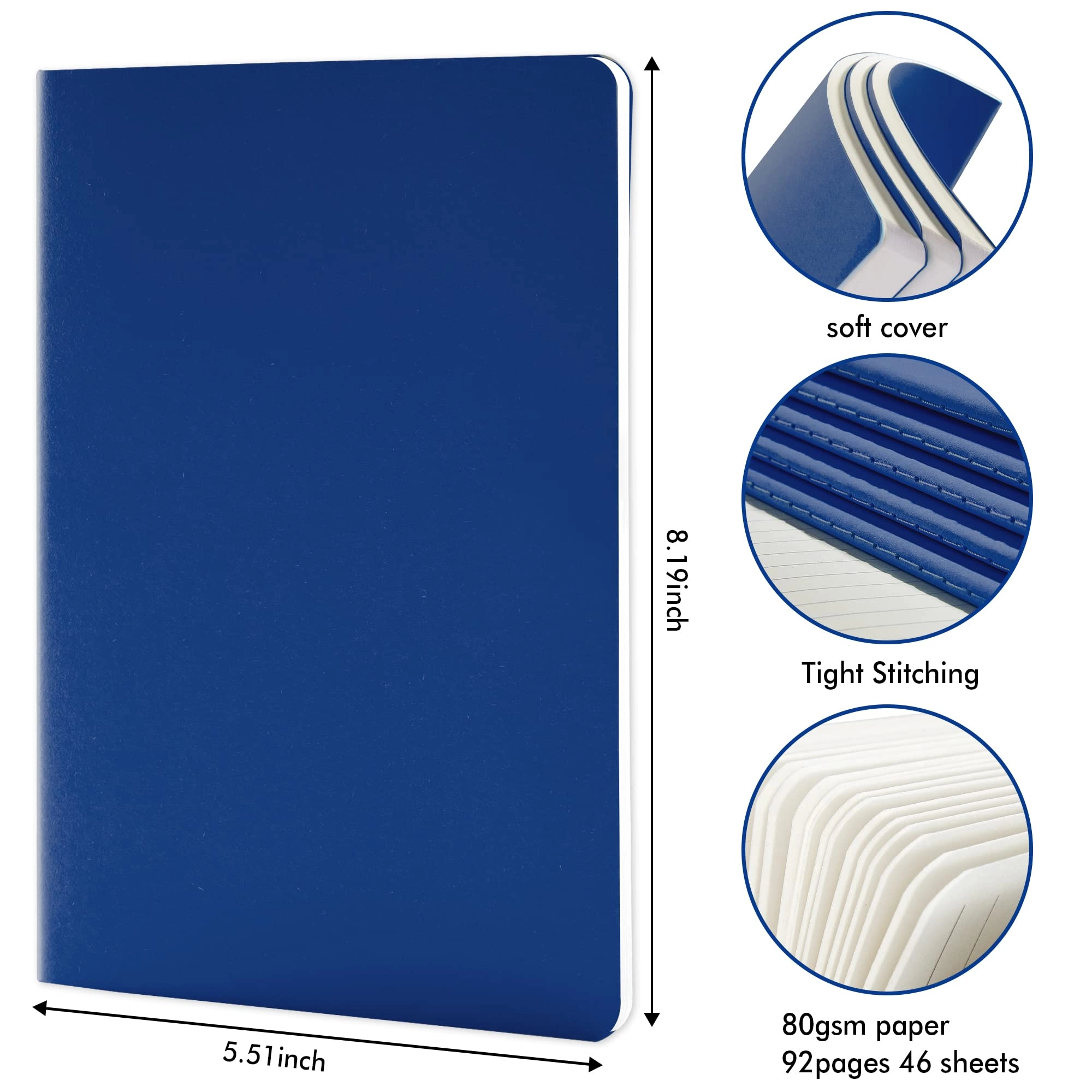 Soft Cover Notebook A5 Softcover - Lined 46 Sheets Pack