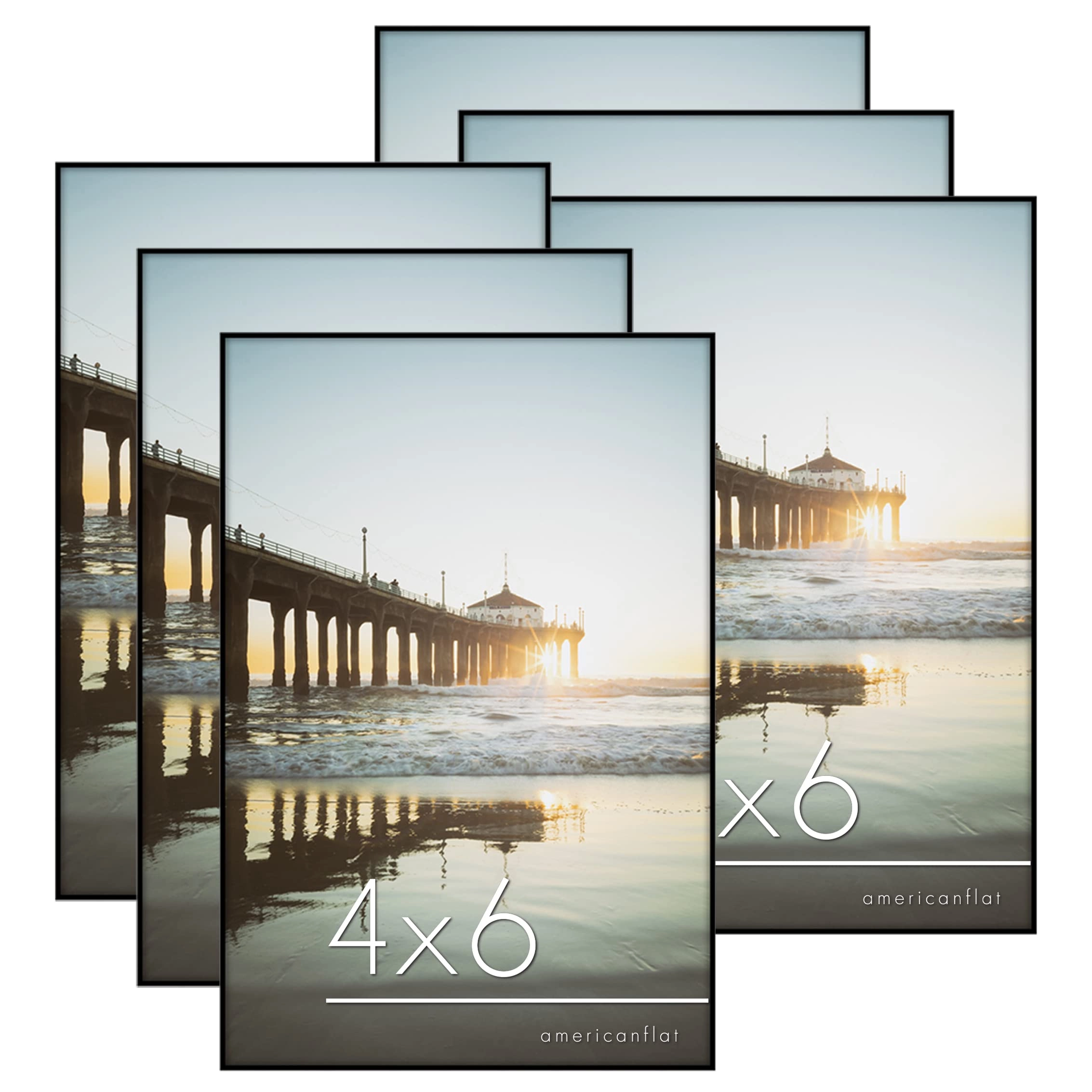 Americanflat Front Loading Picture Frame - 4X6 Set