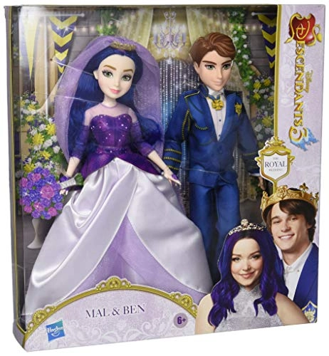 Mal Fashion Doll - Wedding Dress + Ben Fashion Doll - Blue Suit