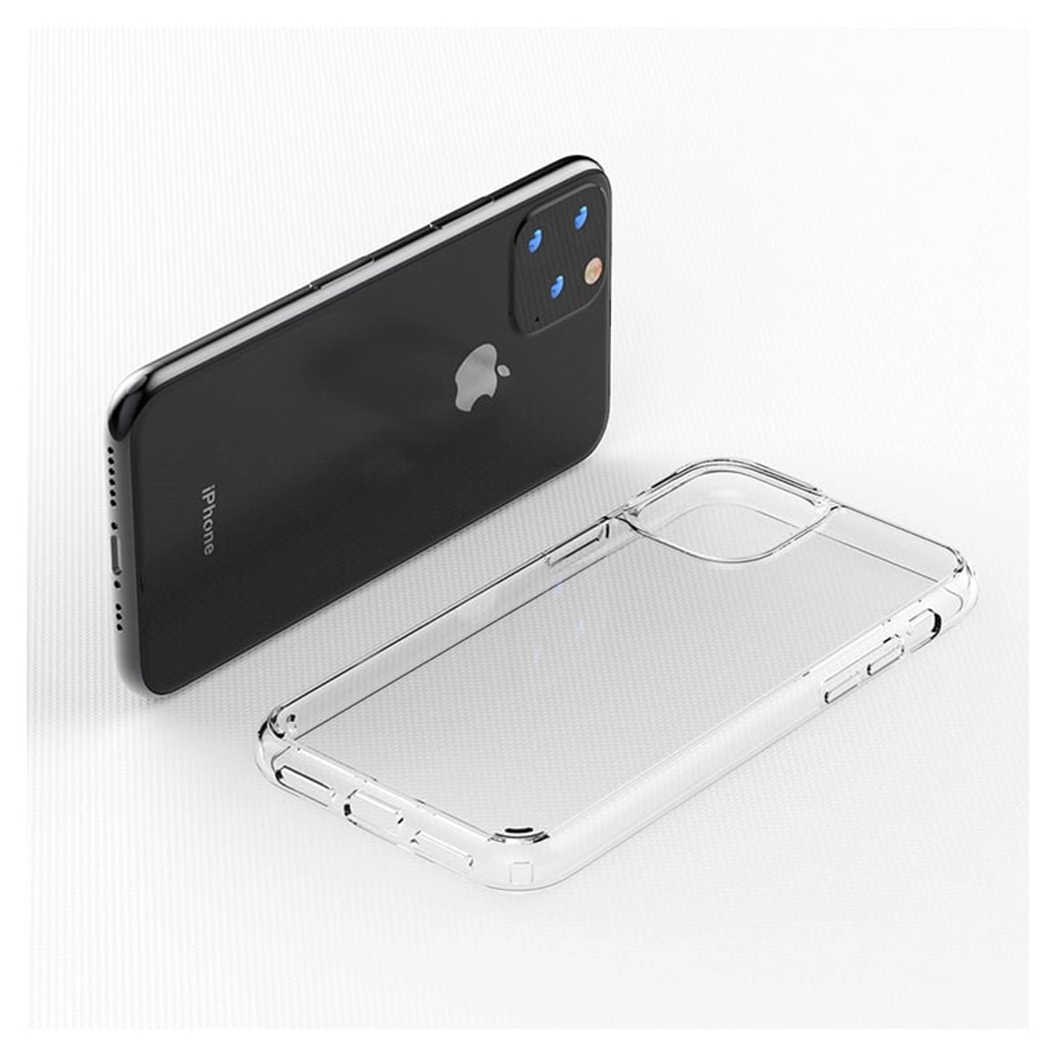 Clear Tempered Glass Screen Protector + Transparent Back Protector for iPhone 11 Pro Max