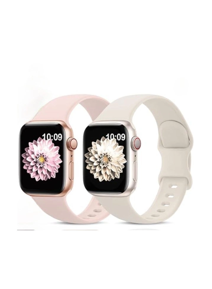 Beauenty Silicone Sport Watch Band for Apple Watch Series Ultra/8/7/6/5/4/3/2/1/SE (38/40/41mm)