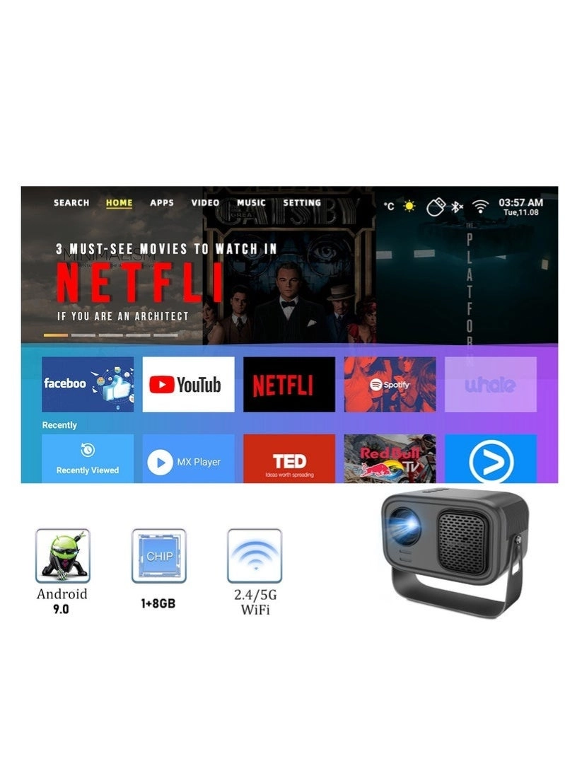 Upgrade Portable Projector 400ANSI 1080P