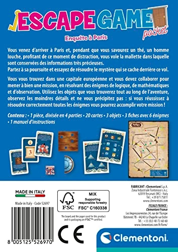 Escape game de poche - Card Game (French)