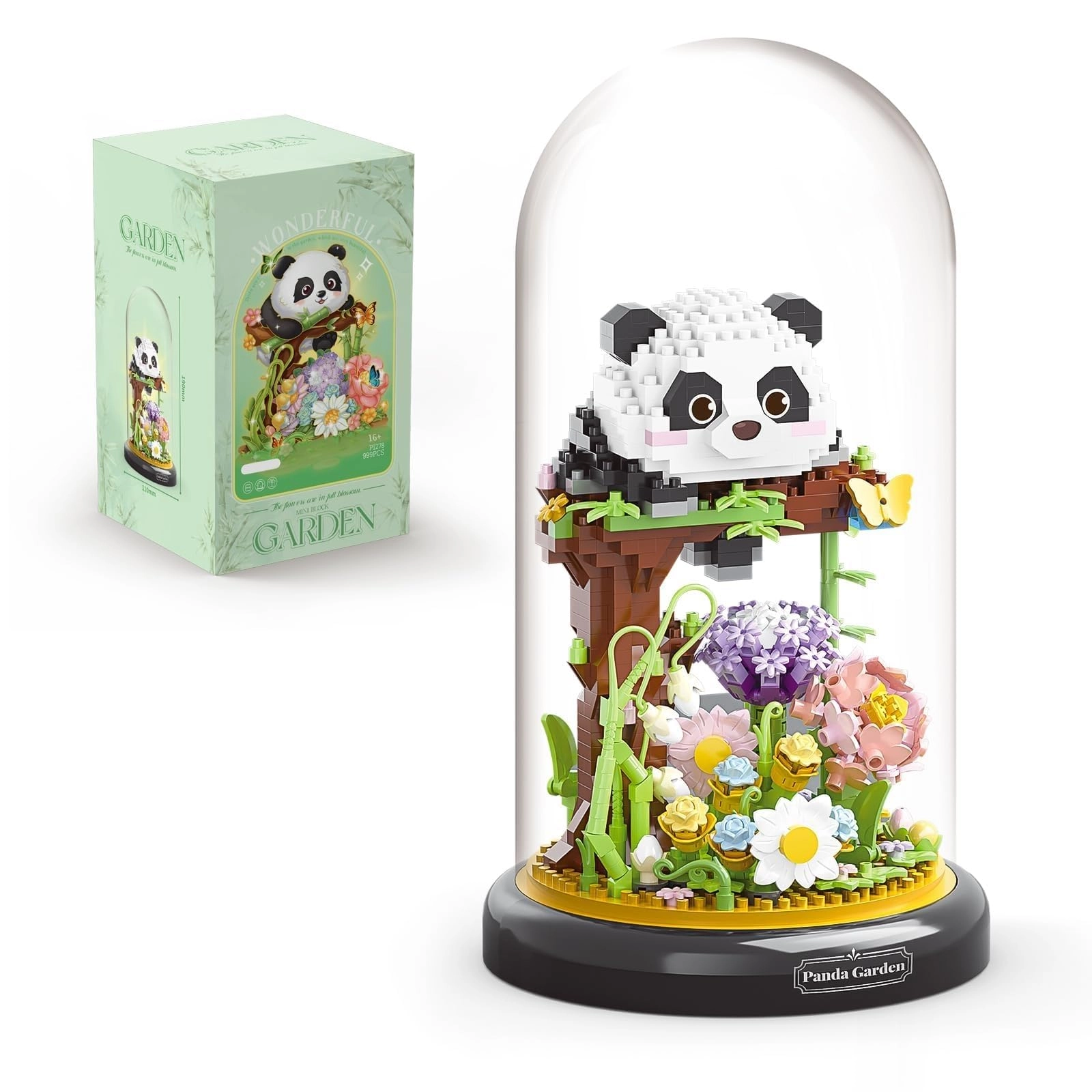 highdar Panda Bouquet Building Block Set - Panda 999 pcs