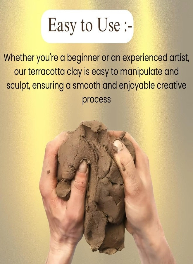Natural Terracotta Pottery Sculpting Clay - 1 Kg