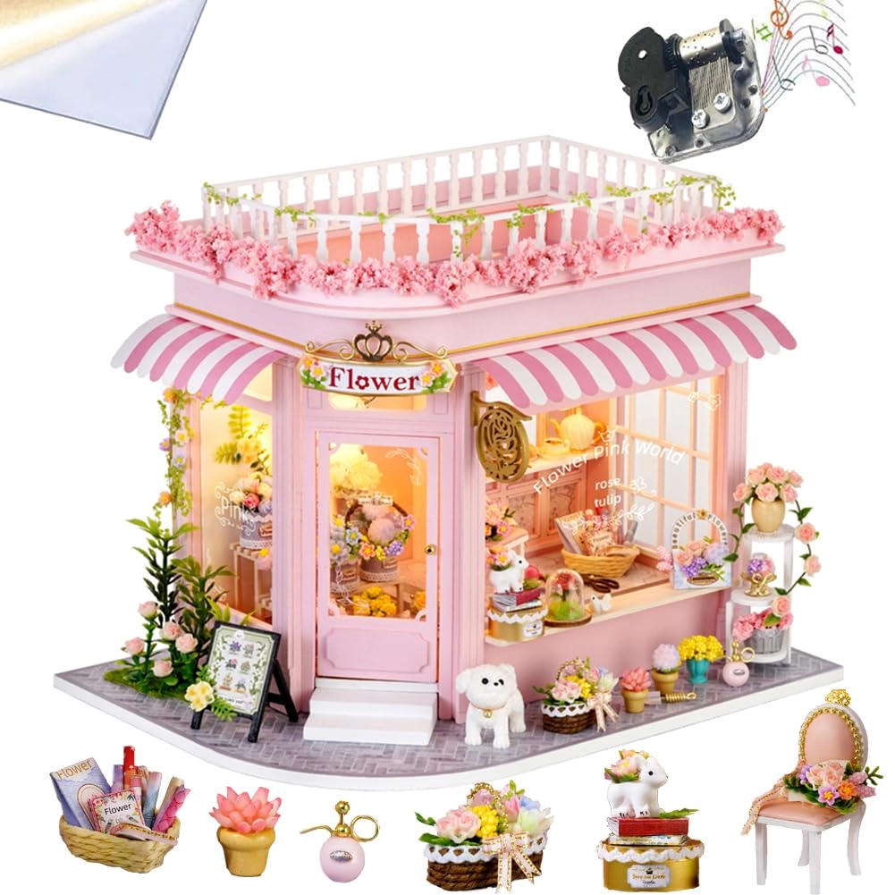 Miniature Wooden Dollhouse Furniture Kit - Creative Room 1:24