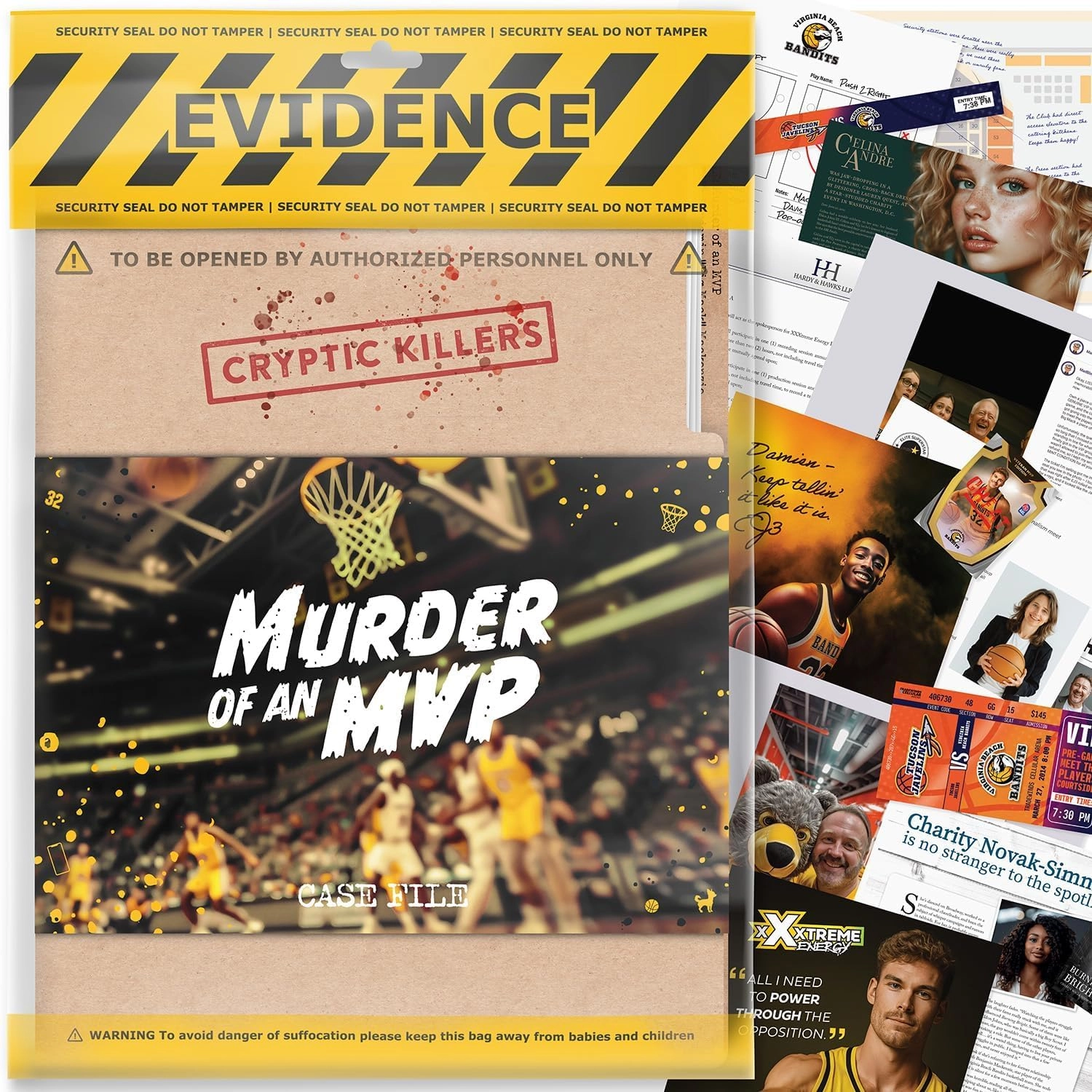 Cryptic Killers Unsolved Murder Mystery Game: Murder of an MVP