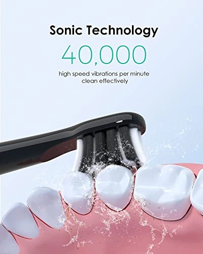 Electric Toothbrush - Rechargeable 8 Brush Heads 5 Modes