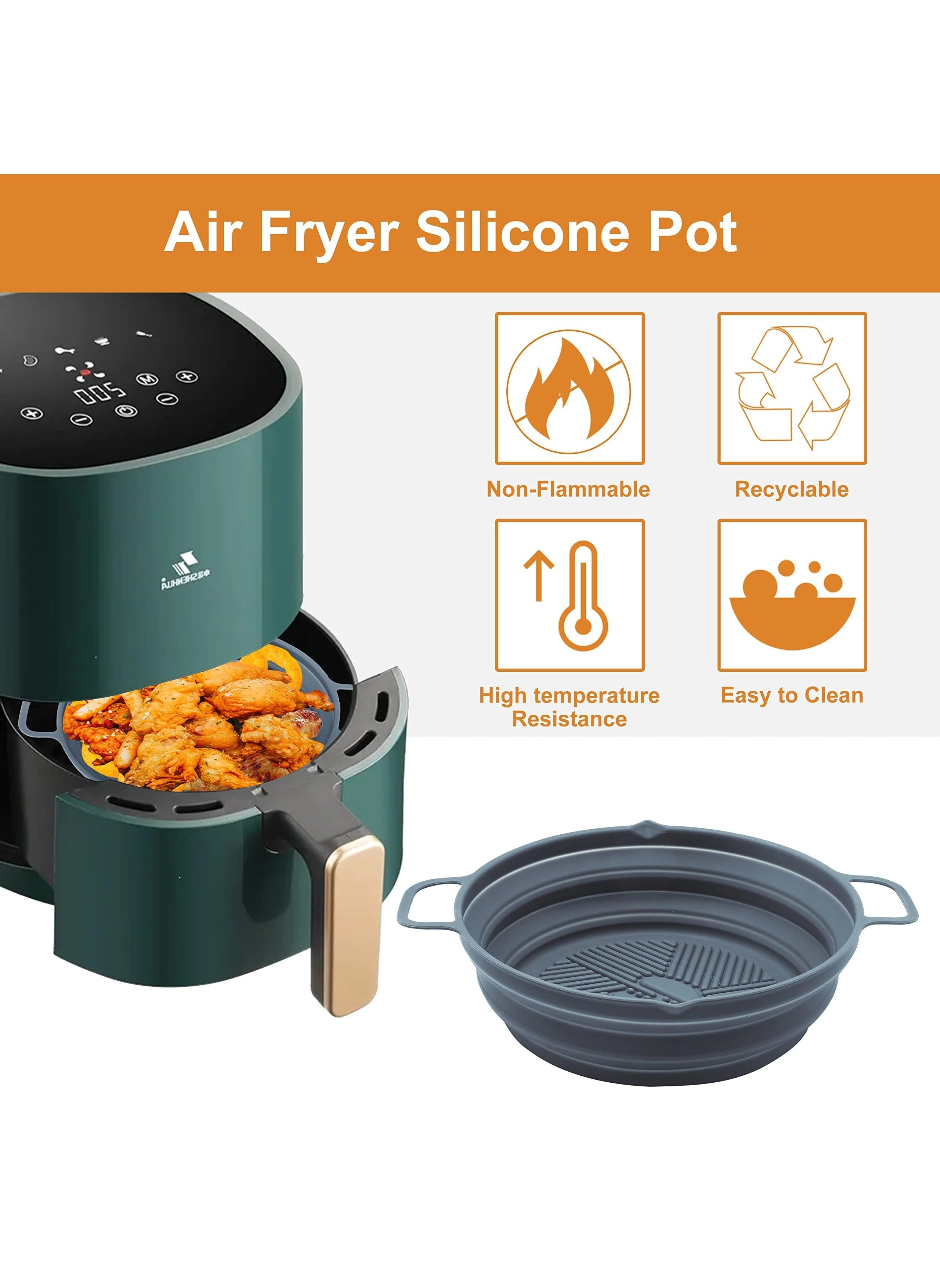Air Fryer Silicone Liner - food grade silicone 2 piece(s)