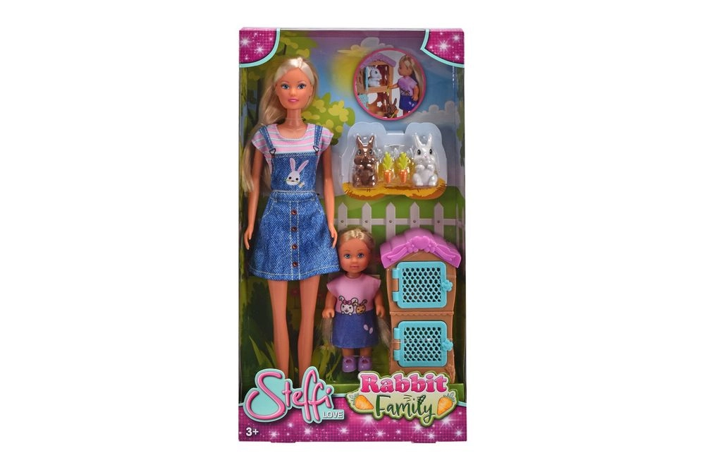 Steffi Love Rabbit Family - 29cm White Ages 3+