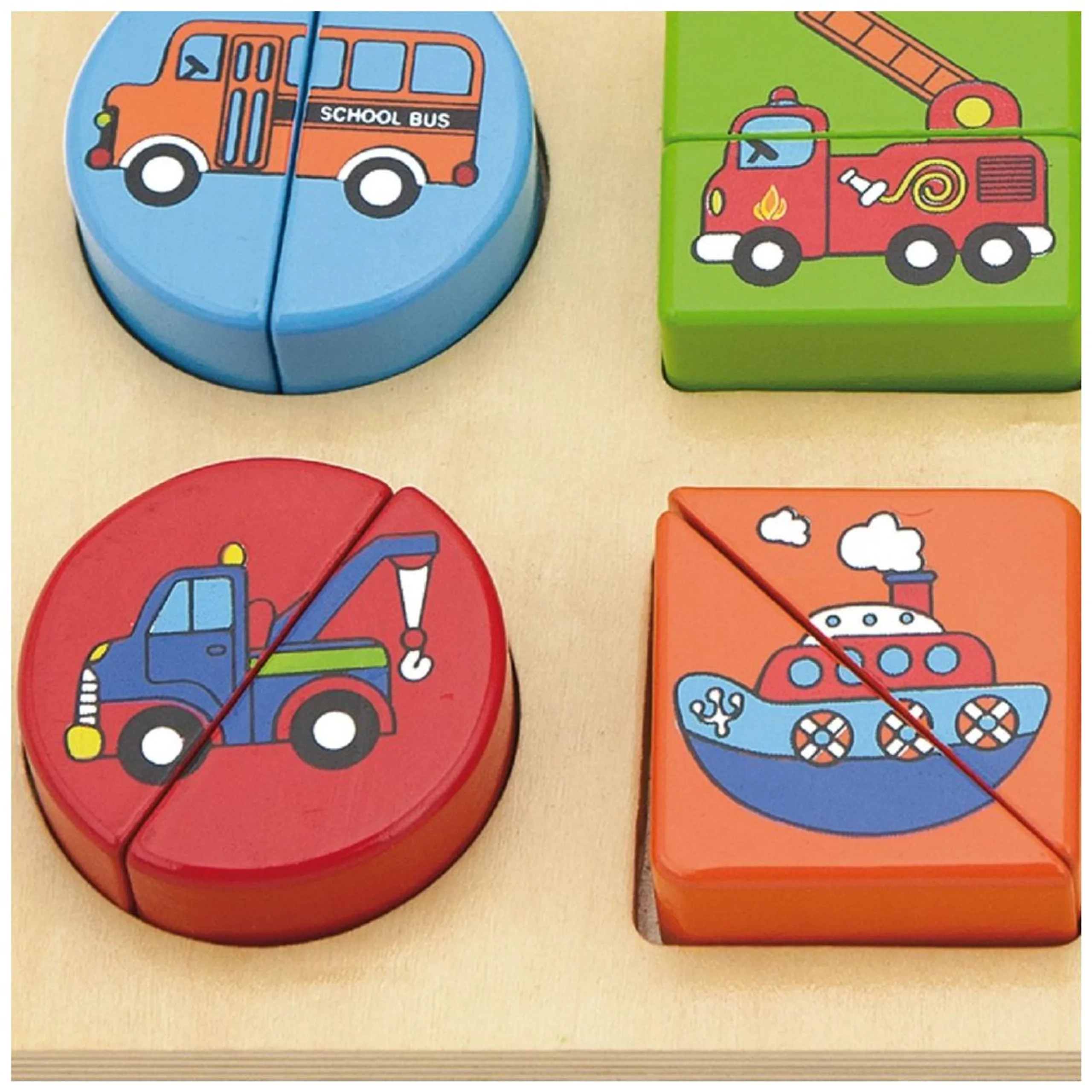 Vehicles Shape Block Puzzle - 18 pcs