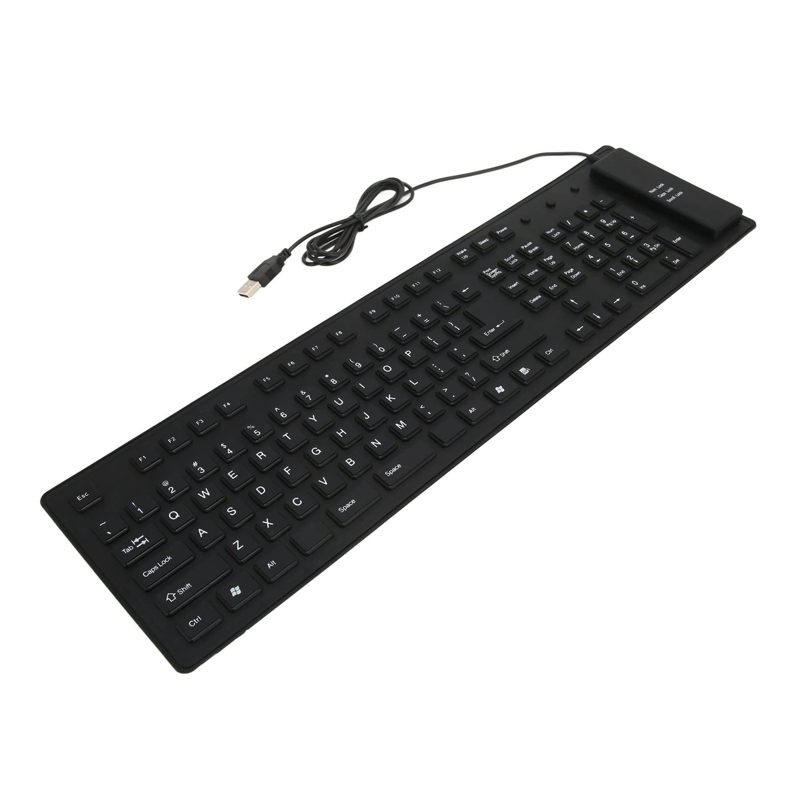 Cryfokt 109 Keys Foldable Silicone Keyboard - Wired