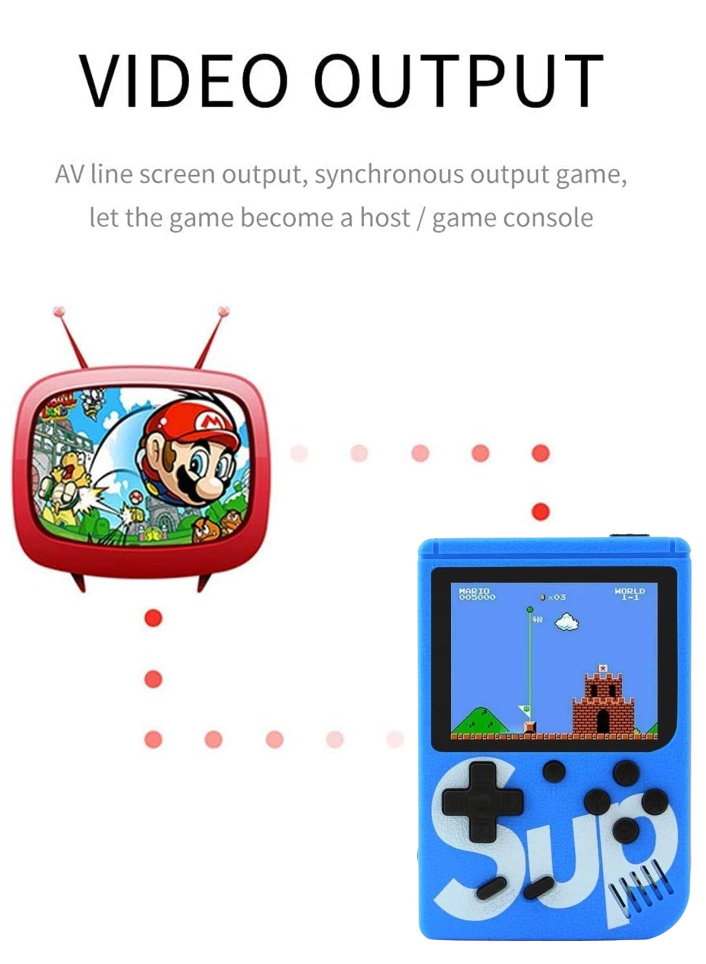 Handheld Game Console - 400 Built-in Games 3-Inch Color Screen Rechargeable Battery