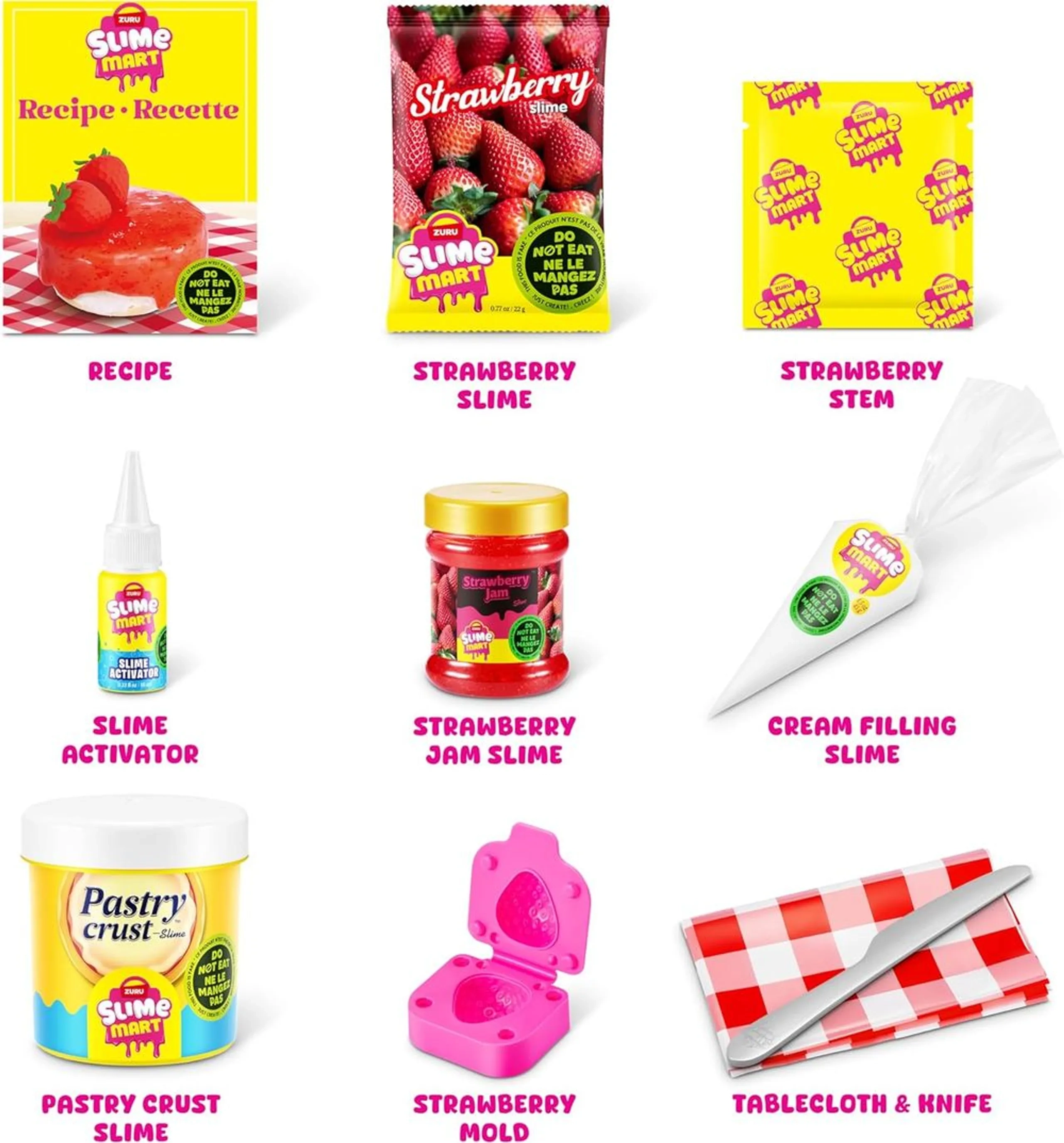 Slime Mart Strawberry Cheesecake Kit - 6+ years 12 pcs