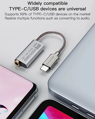 USB Type C to 3.5mm DAC Adapter
